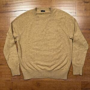 J Crew Sweatshirt Mens S Brown Oversized Lambs Wool Blend Sweater Preppy Luxury